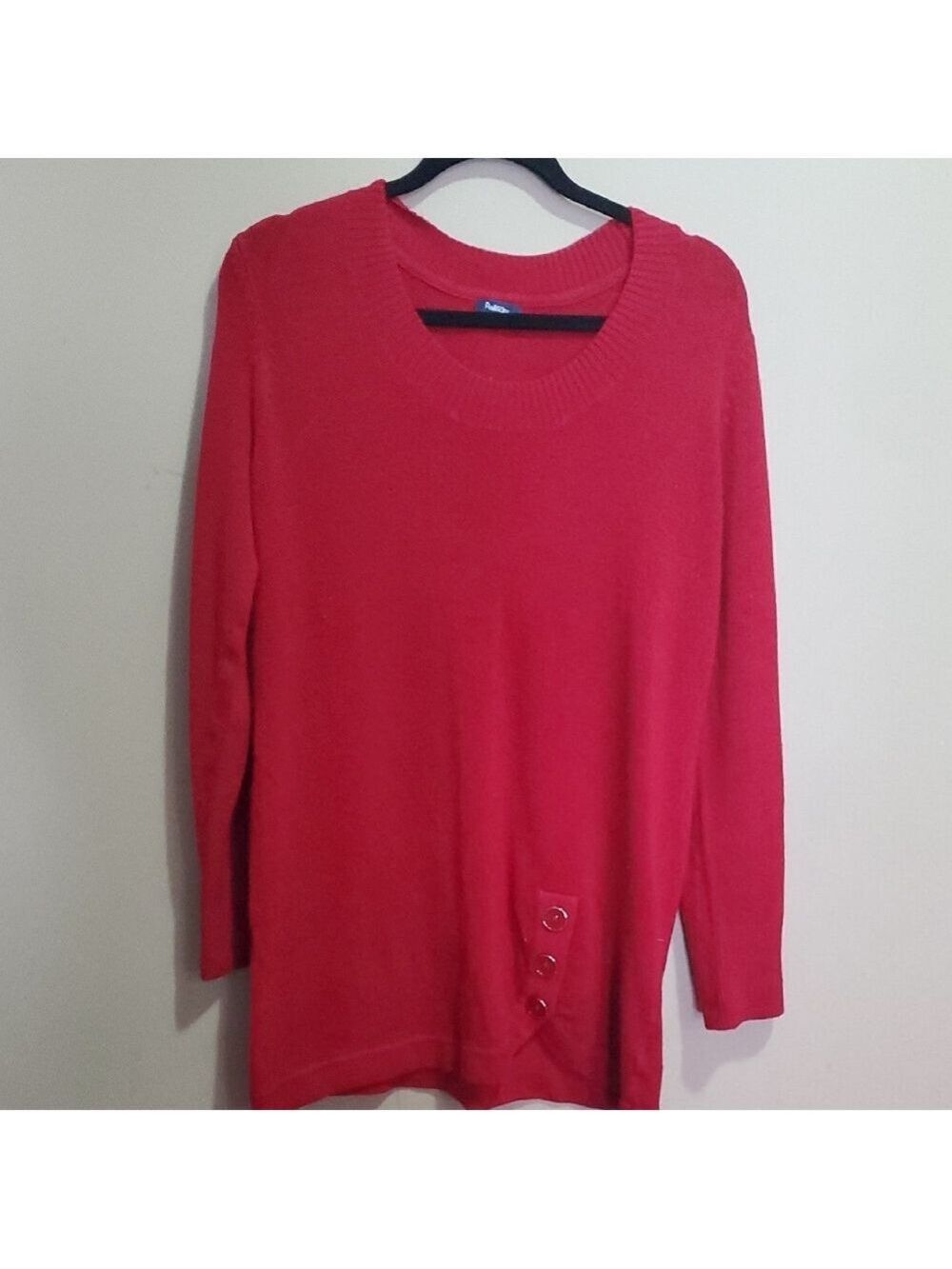 Reitmans Vibrant Red Crew Neck Sweater Size XL